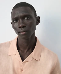 Mango Men's Bowling-Collar Shirt