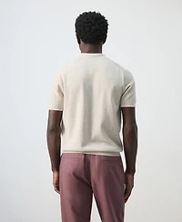 Mango Men's Structured Fine-Knit Polo Shirt