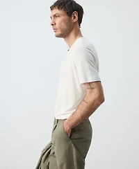 Mango Men's Linen Slim-Fit T-Shirt