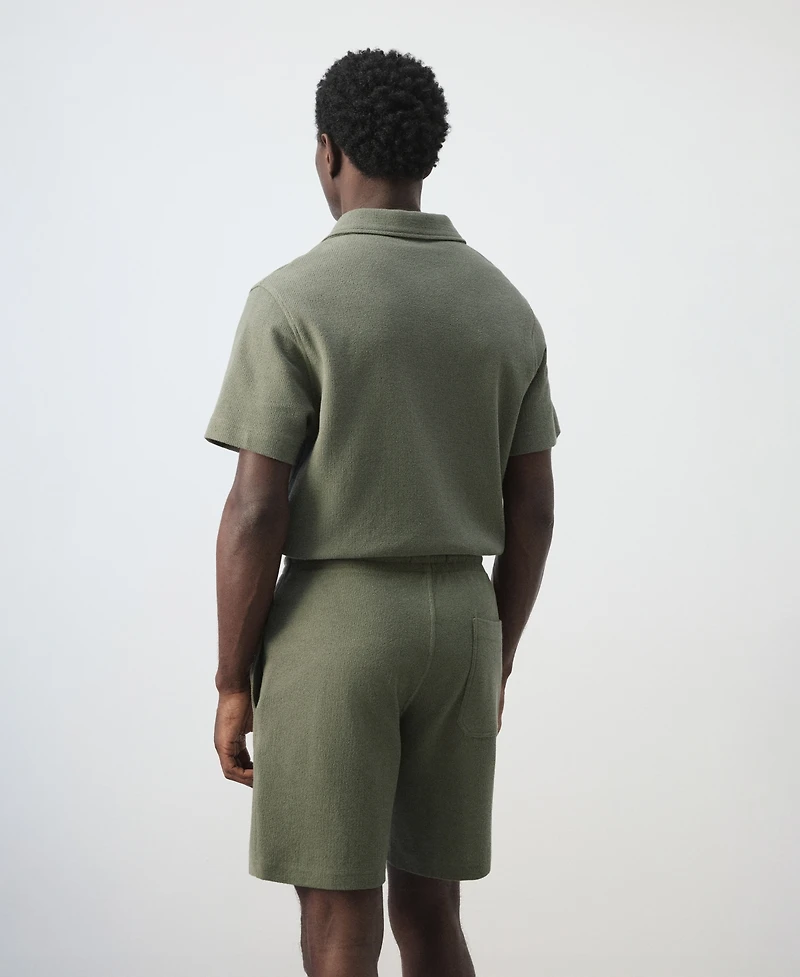 Mango Men's Regular-Fit Textured Polo Shirt