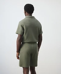 Mango Men's Regular-Fit Textured Polo Shirt