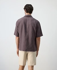 Mango Men's Relaxed Fit Bowling Collar Shirt
