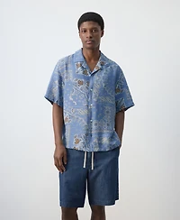 Mango Men's Printed Short-Sleeved Shirt