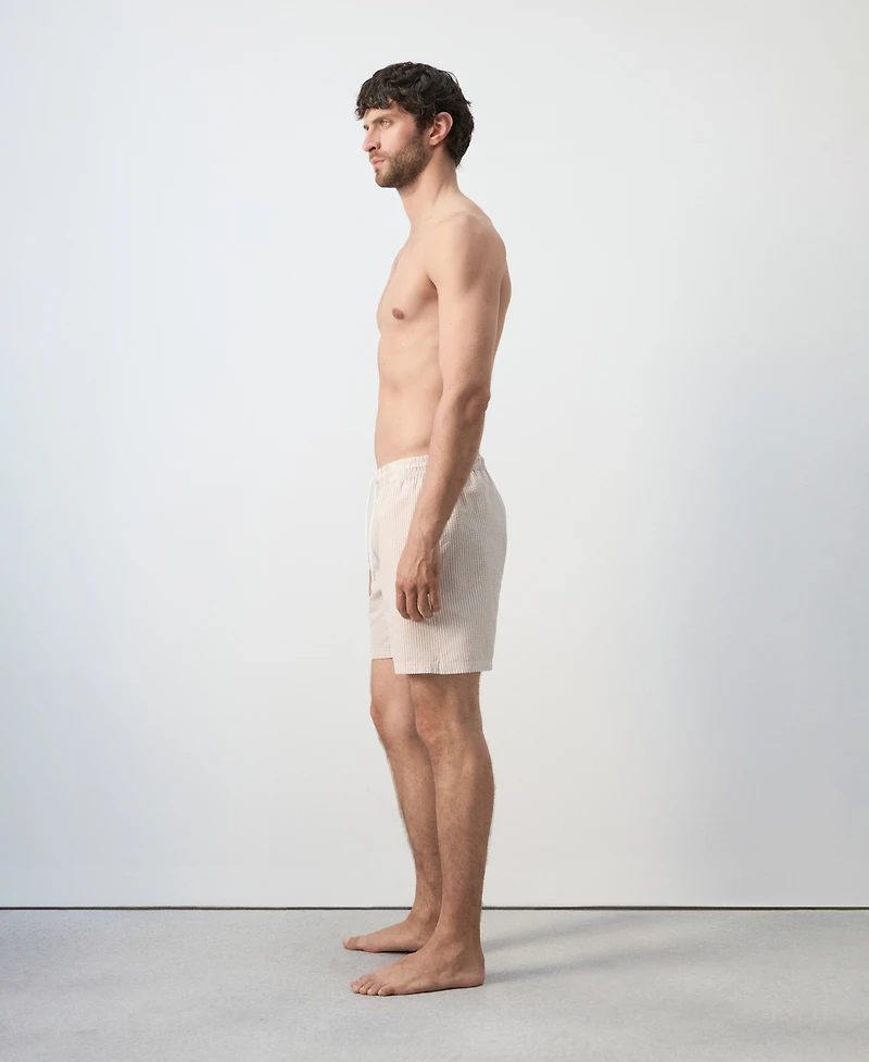 Mango Men's Seersucker Swimming Trunks