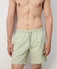 Mango Men's Seersucker Swimming Trunks