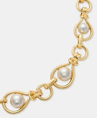 Anne Klein Imitation Pearl Open Link Collar Necklace, 17" + 3" extender