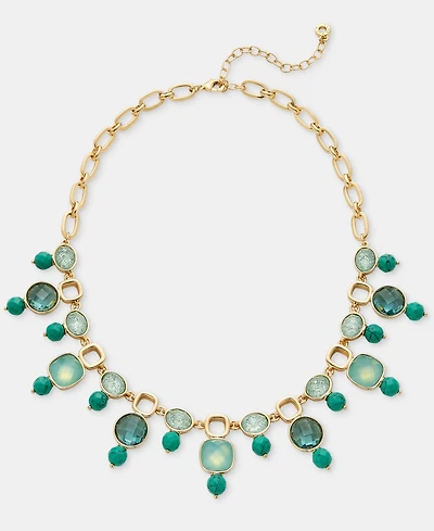 Anne Klein Stone Beaded Statement Necklace, 16" + 3" extender