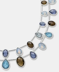 Anne Klein Blue Stone Multi-Row Necklace