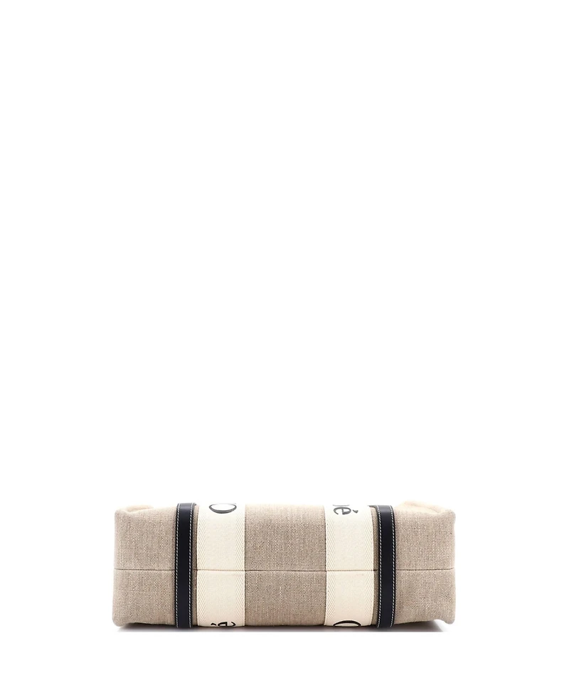 Pre-Owned Chloe Medium Woody Tote Canvas with Leather
