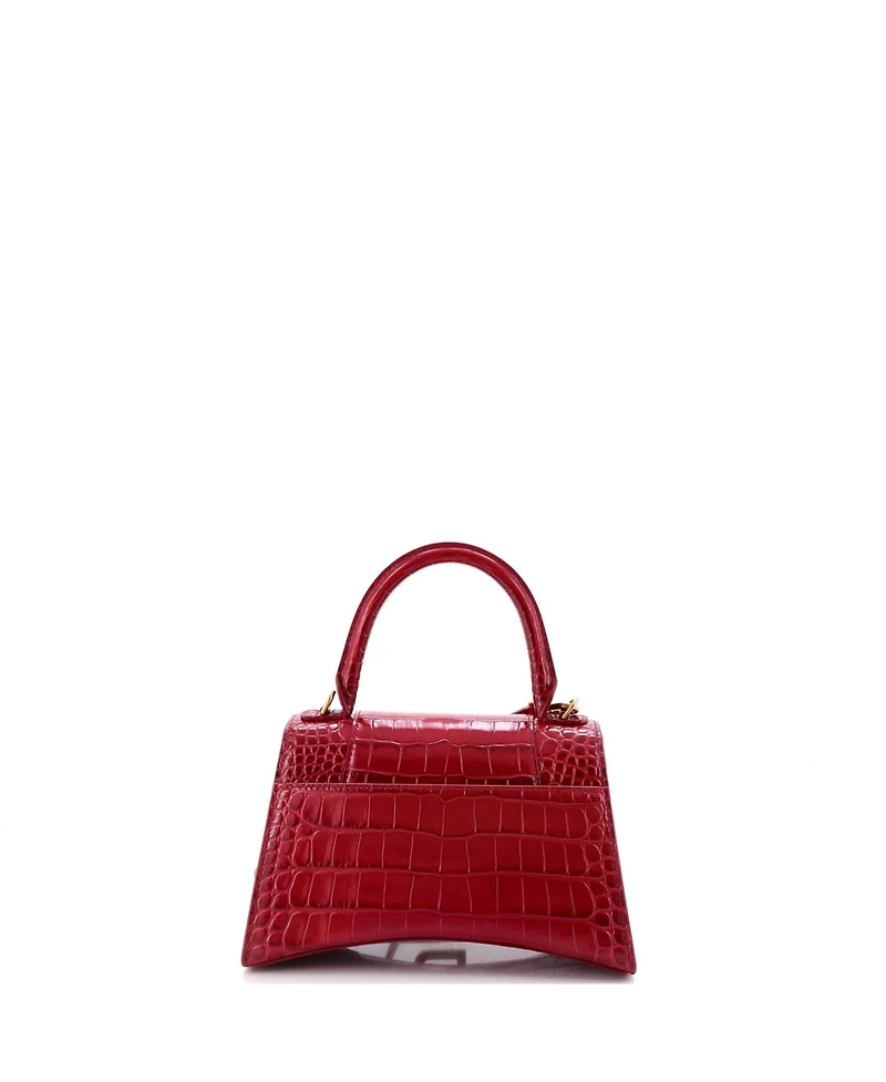 Pre-Owned Balenciaga Hourglass Top Handle Bag Embossed Leather