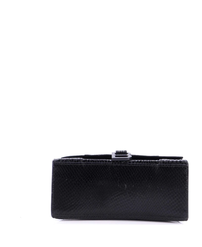 Pre-Owned Balenciaga Small Hourglass Top Handle Bag Embossed Leather
