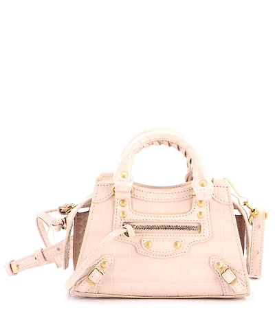 Pre-Owned Balenciaga Nano Neo Classic City Bag Embossed Leather