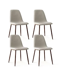 Maison Boucle '19.5" Seat Height Upholstered Fabric Dining Side Chairs, Set of 4