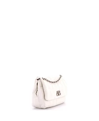 Pre-Owned Balenciaga Mini Monaco Chain Flap Shoulder Bag Quilted Leather