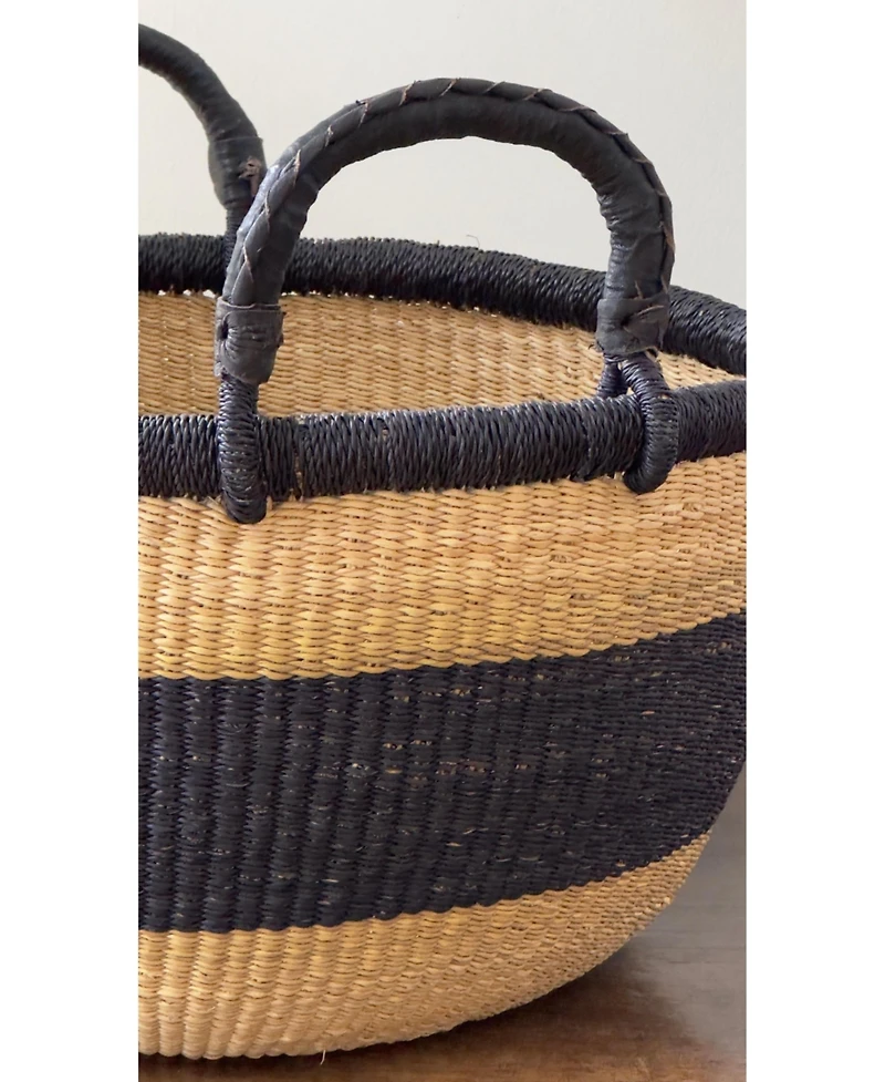Mbare, Handwoven Stripe Bolga Basket