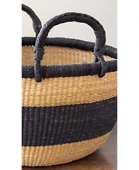 Mbare, Handwoven Stripe Bolga Basket
