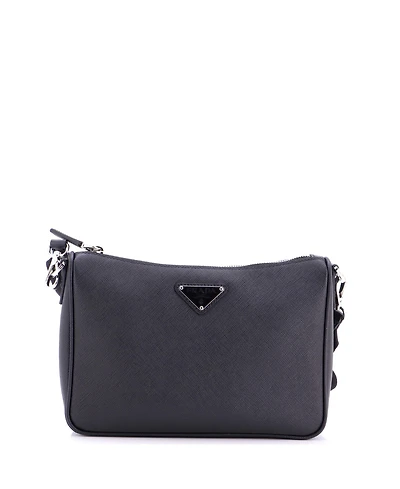 Pre-Owned Prada Small Re-Edition Zip Messenger Bag Saffiano Leather