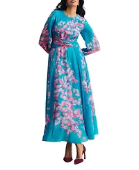 The Fold Women's Portofino Silk Chiffon Dress