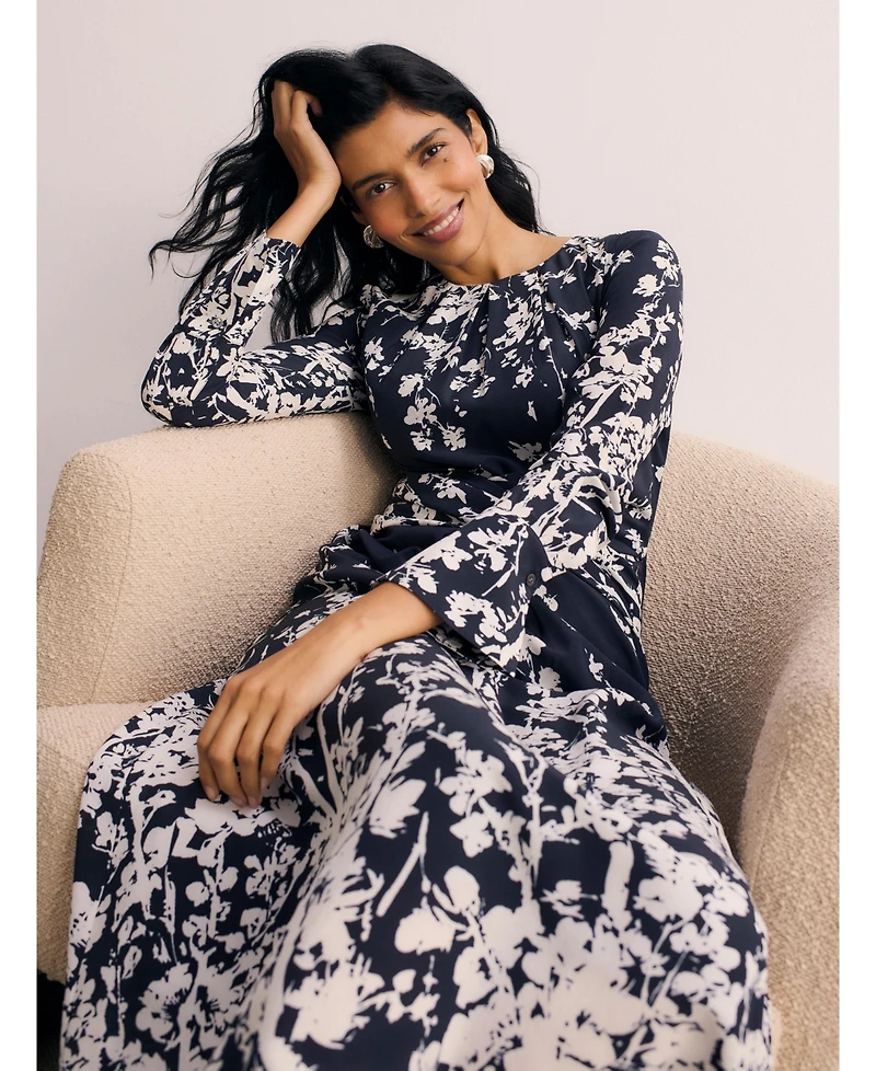 The Fold Women's Rosaire Floral Print Dress