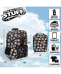 Dragon Ball Z All-Over Print 16" Kids Backpack and Lunch Box Set For School And Travel