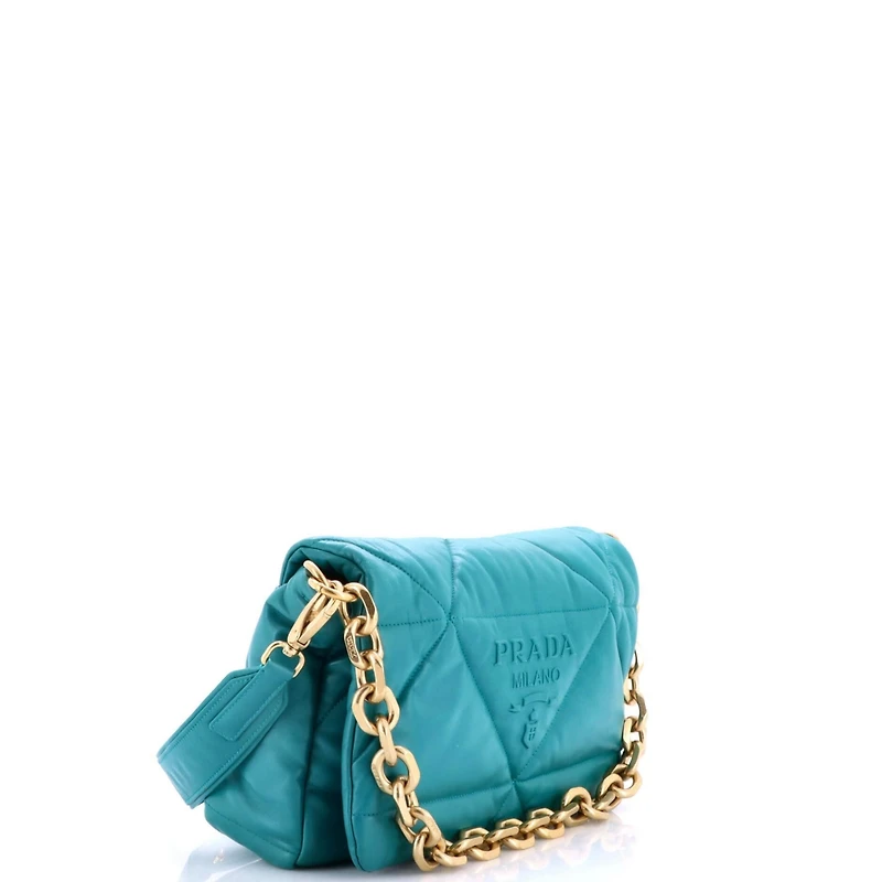 Pre-Owned Prada Padded Shoulder Bag Quilted Nappa Leather