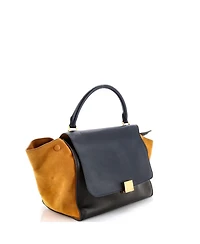 Pre-Owned Celine Medium Tricolor Trapeze Bag Leather