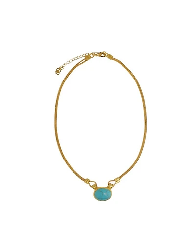 Ottoman Hands Daphne Turquoise Chain Necklace