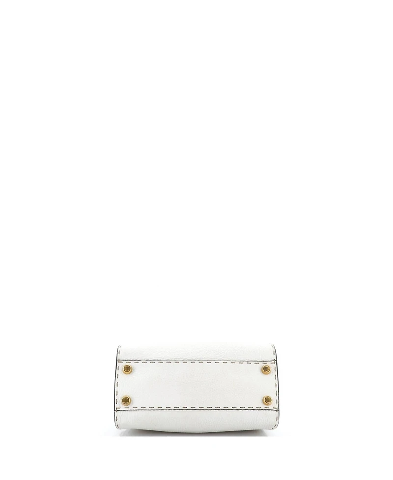 Pre-Owned Fendi Mini Selleria Peekaboo Bag Leather