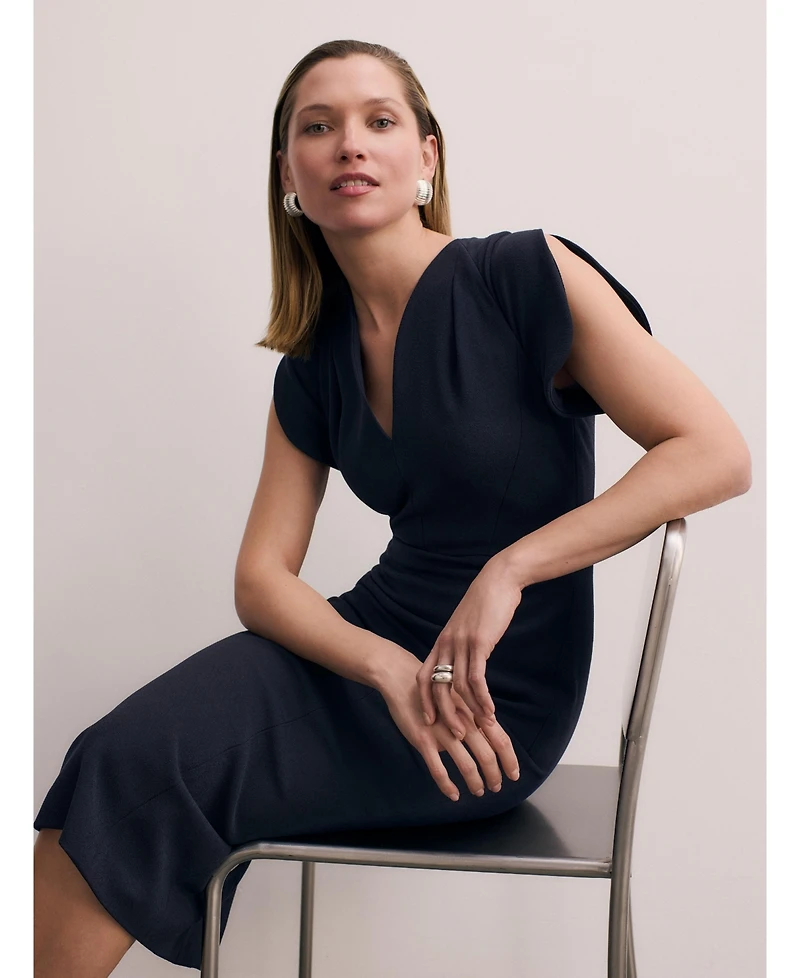 The Fold Women's Paola Sculpt Stretch Crepe Dress