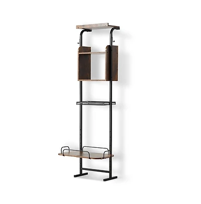 Sugift Elevated Dog Feeding Station with Storage Shelves and 7-Level Adjustable Raised Bowl Stand