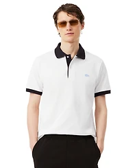 Lacoste Men's Cotton Classic-Fit Contrast Rib Polo Shirt