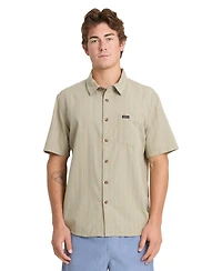 Quiksilver Men's Dobby Stripe Short-Sleeve Shirt