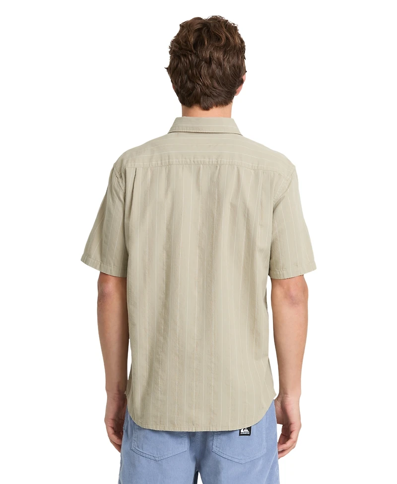 Quiksilver Men's Dobby Stripe Short-Sleeve Shirt