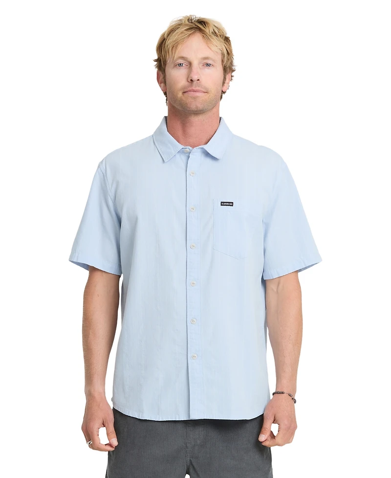 Quiksilver Men's Dobby Stripe Short-Sleeve Shirt