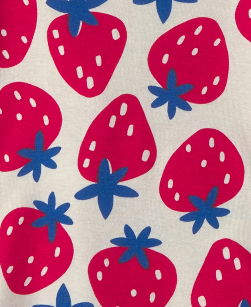 Carter's Toddler Girls' 2T-5T Berries Short-Sleeve Tops, Shorts and Pants Sleep & Play, 4-Piece Set