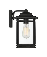 John Timberland North House Mission Outdoor Wall Light Fixture Metal Clear Glass Panels for Post Exterior Barn Deck House Porch Yard