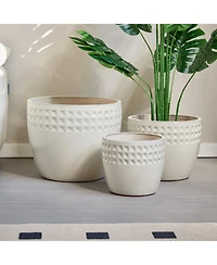 Clihome Handmade Ceramic Planter Set of 3