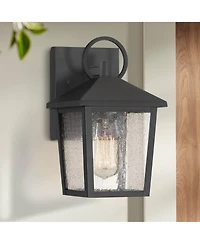 John Timberland Westmont 10 High Modern Outdoor Wall Light Fixture Mount Porch House Weatherproof Sand Glass Shade