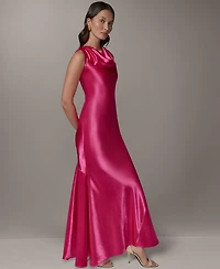 Donna Karan New York Petite Sleeveless Cowl Neck Ball Gown
