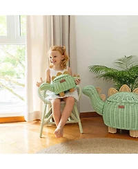 Momiji Dinosaur Handcrafted Rattan Storage Basket