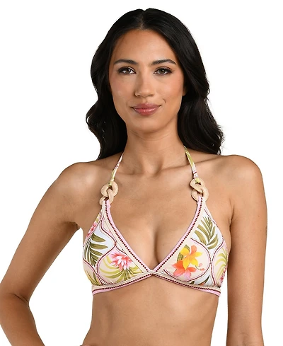 La Blanca Women's Palm Nouveau V-Neck Bikini Top