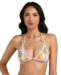 La Blanca Women's Palm Nouveau V-Neck Bikini Top