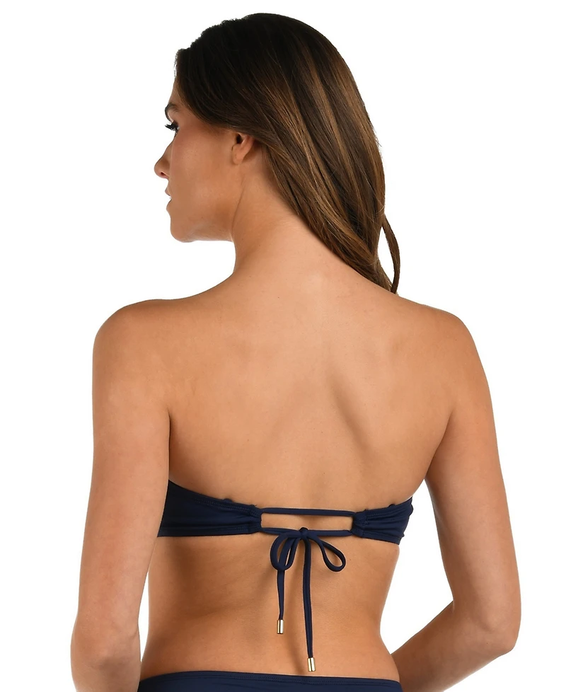La Blanca Women's Americana Knot Front Bandeau Top