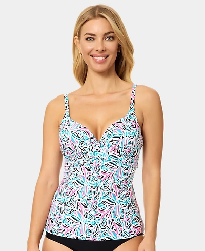 Island Escape Women's Gemini Underwire V-Neck Tankini Top