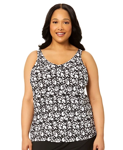 Island Escape Plus V-Neck Bora Tankini Top