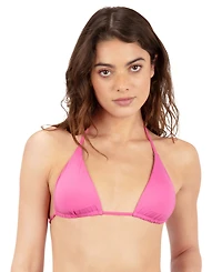 Hurley Juniors' Solid Reversible Triangle Bikini Top