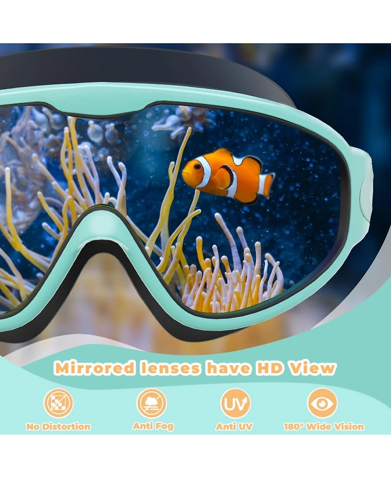 Gnuadz 2pieces Swim Goggles Kids Uv Anti-fog Pool Water