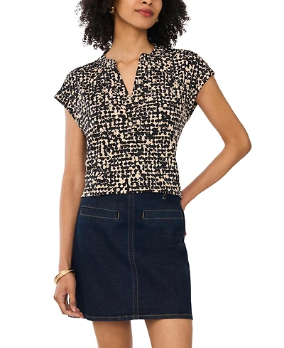 Vince Camuto Women's V-Neck Short-Sleeve Top