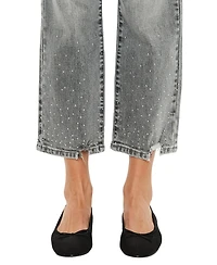 KanCan Women's Chai Mid-Rise Cropped Straight Jeans