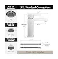 Phying Chrome Bathroom Sink Faucet Single Hole Bathroom Faucets Single Handle for Modern Washroom Vanity Rv Farmhouse Sink cUPC Certified Lead-Free